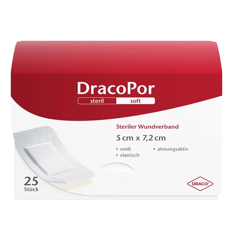 DRACOPOR Wundverband 5x7,2 cm steril 25 St Verband