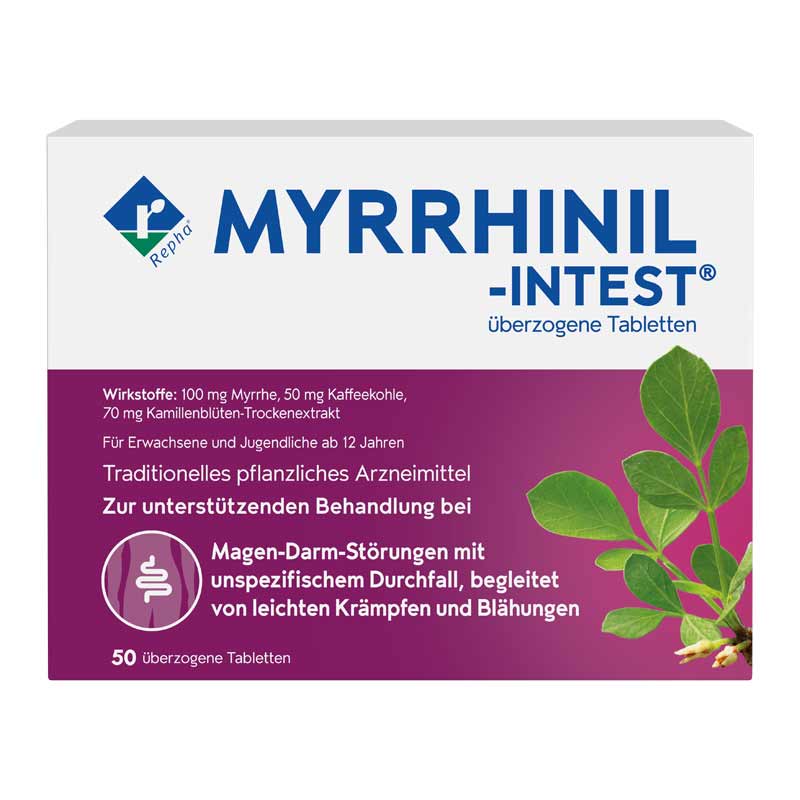 MYRRHINIL-INTEST 50 St Überzogene Tabletten
