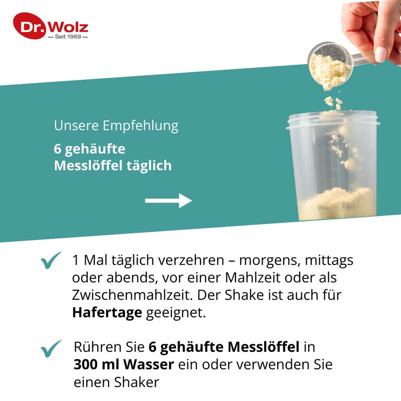 Dr. Wolz HAWEI Glucanhafer-Eiweiß-Shake Vanillegeschmack  432 g Pulver