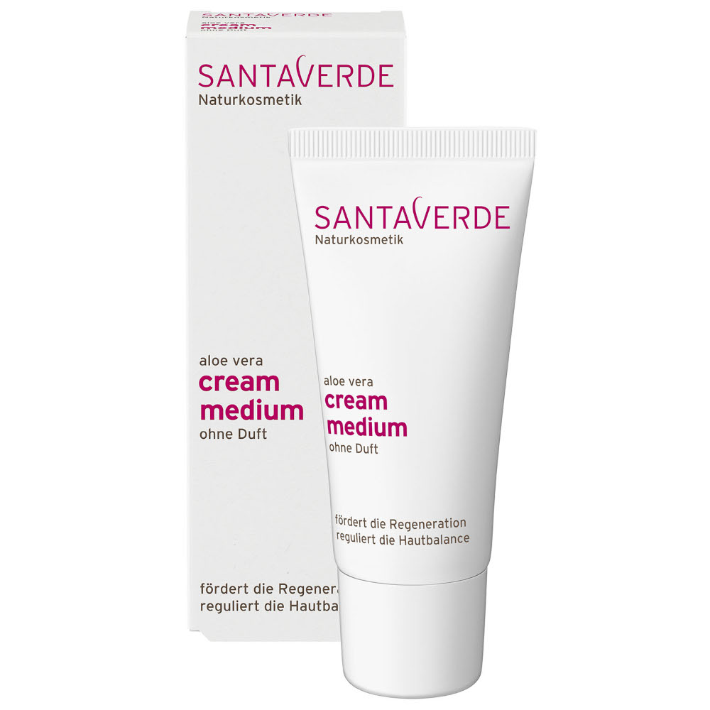 SANTA VERDE ALOE VERA cream medium aloe vera ohne Duft 30 ml Creme