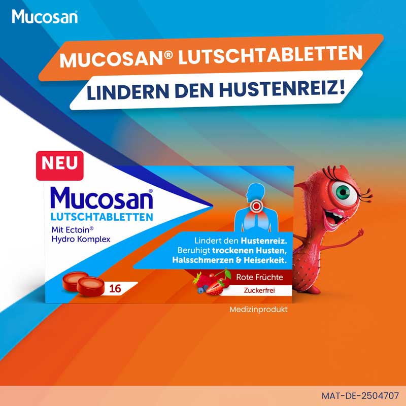 Mucosan LUTSCHTABLETTEN Rote Früchte 16 St Lutschtabletten