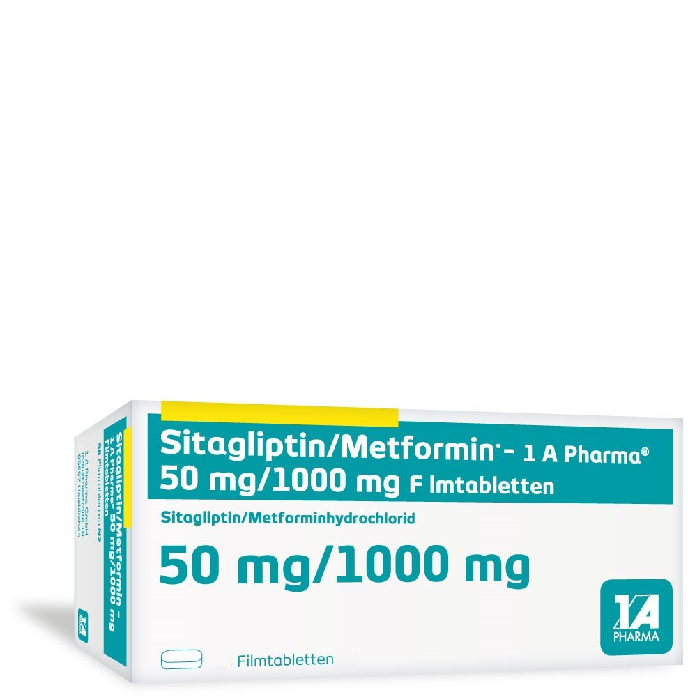 Sitagliptin/Metformin -1 A Pharma 50 mg/1000 mg 196 St Filmtabletten
