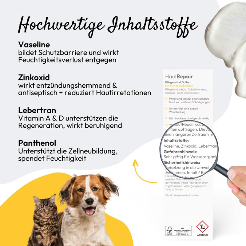 PHA HautRepair Tube für Hunde und Katzen 125 g Tube
