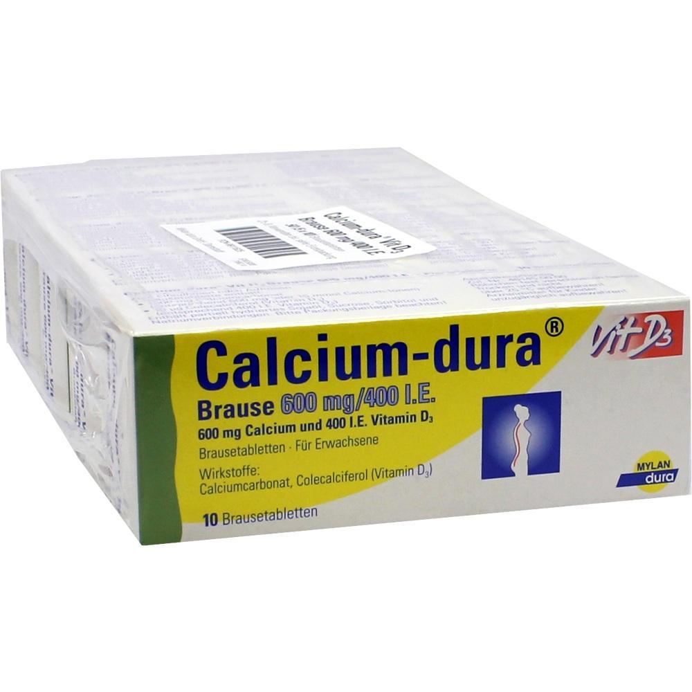 Calcium-dura Vit D3 Brause 600mg/400 I.E. 50 St Brausetabletten
