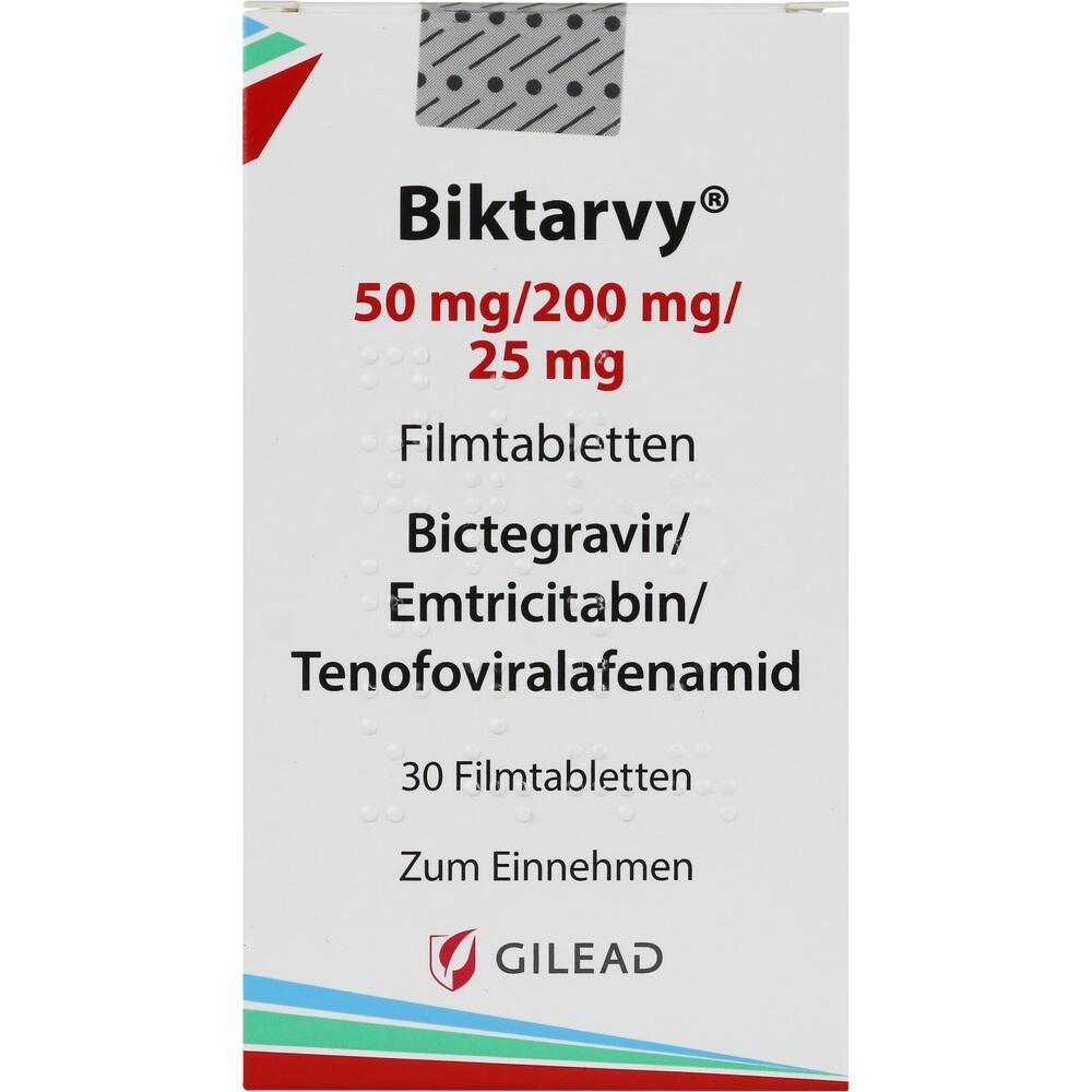 Biktarvy 50 mg / 200 mg / 25 mg 30 St Filmtabletten