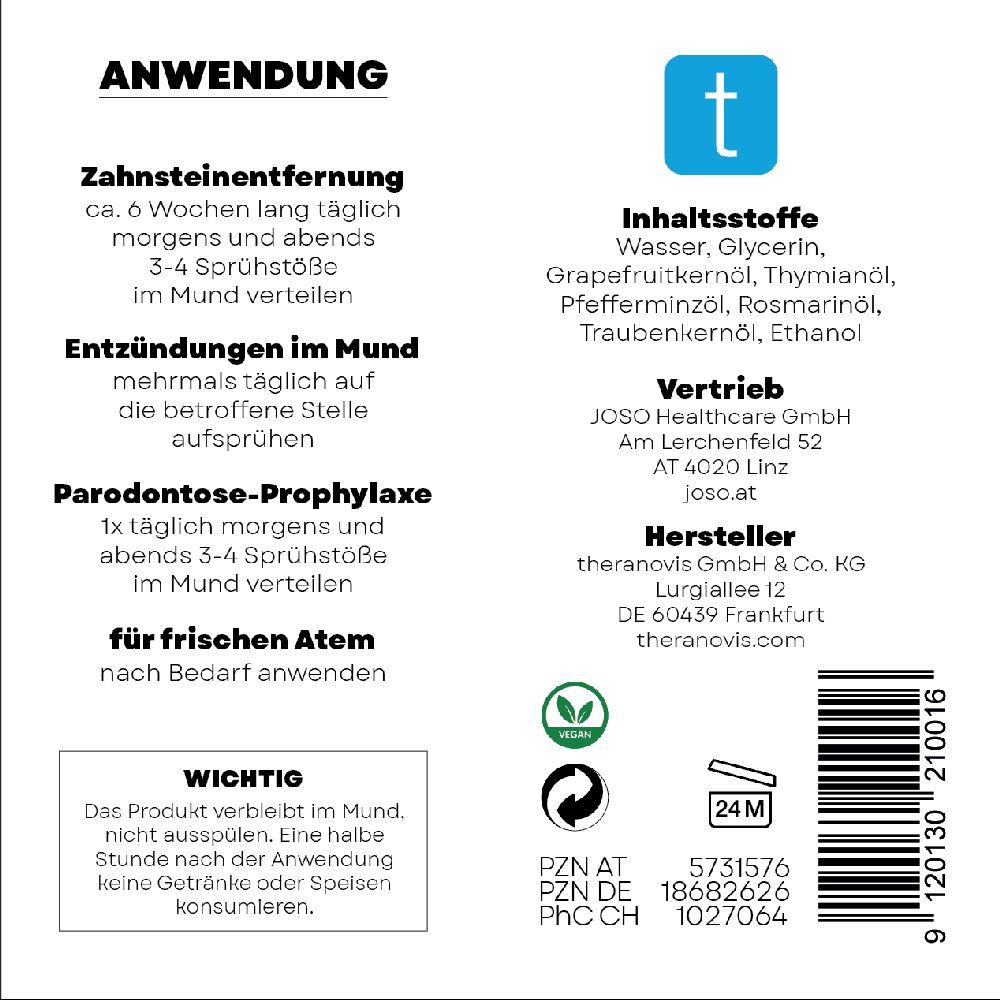 theranovis oral Zahnstein spray 65 ml Spray