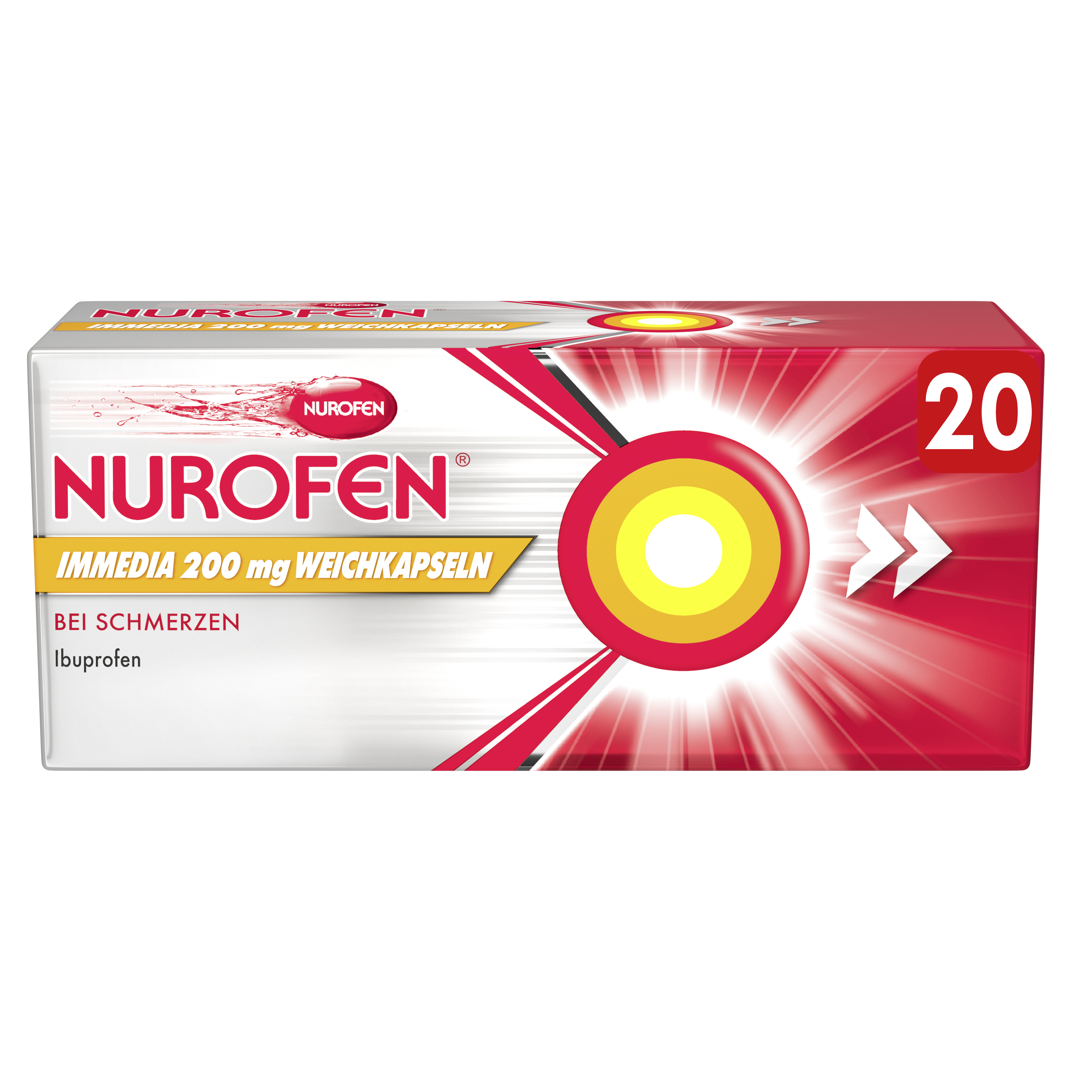 NUROFEN IMMEDIA 200 mg BEI SCHMERZEN 20 St Weichkapseln