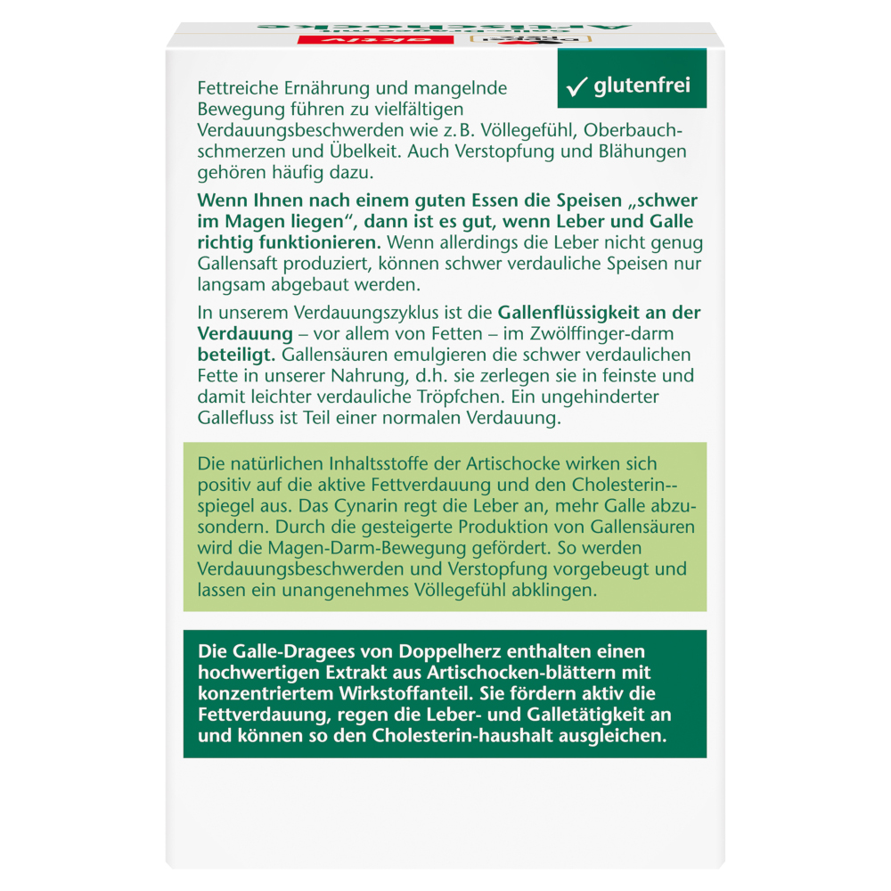 Doppelherz aktiv Galle-Dragee mit Artischocke 50 St Überzogene Tabletten