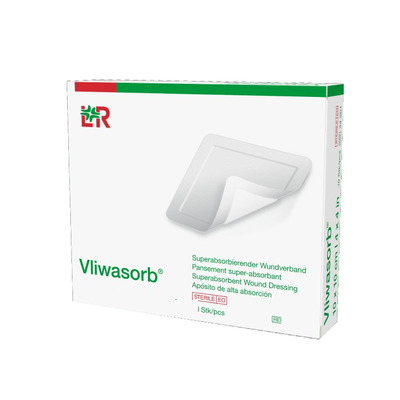 VLIWASORB superabsorb.Saugkomp.7,5x7,5 cm steril 10 St Kompressen