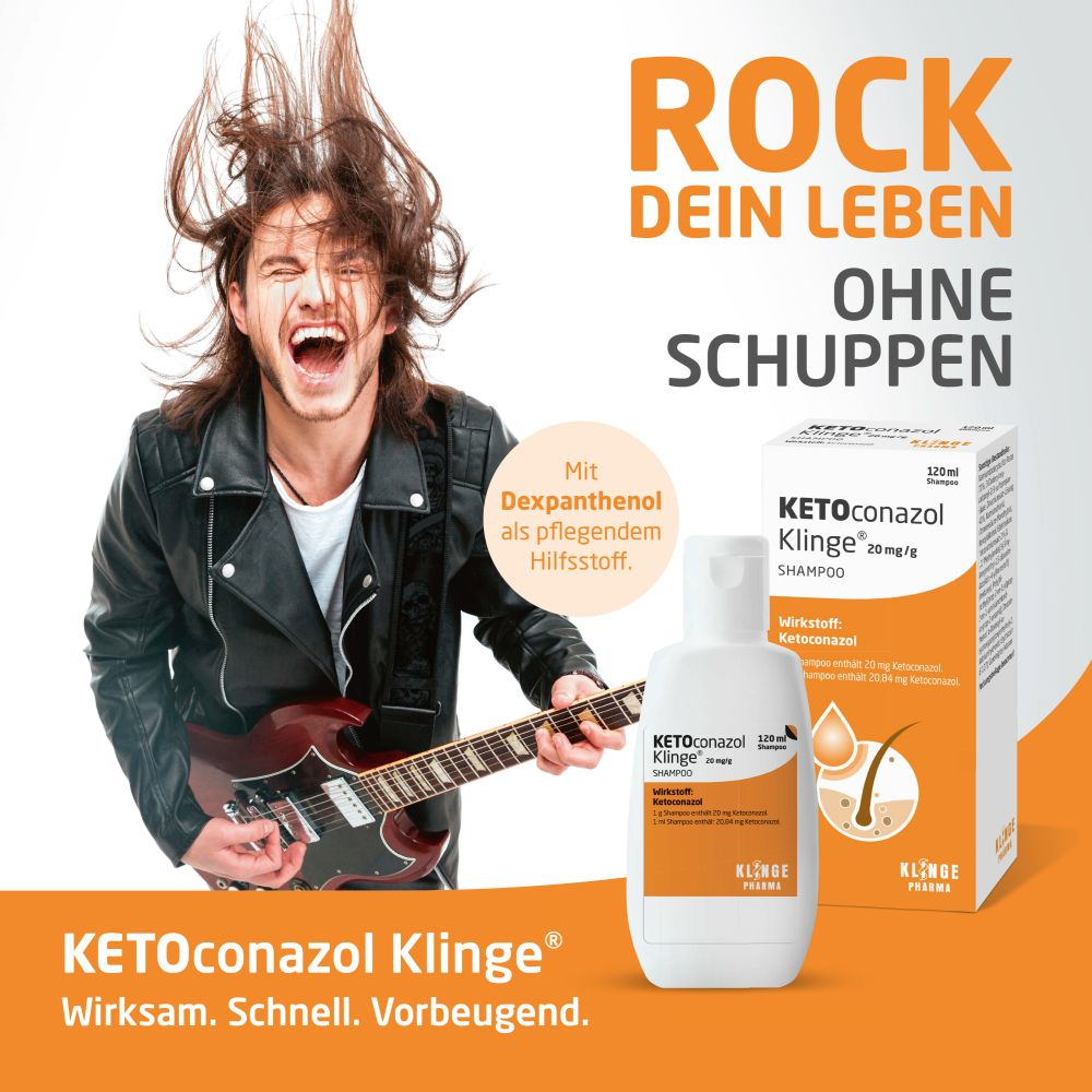 KETOconazol Klinge 20 mg/g 120 ml Shampoo