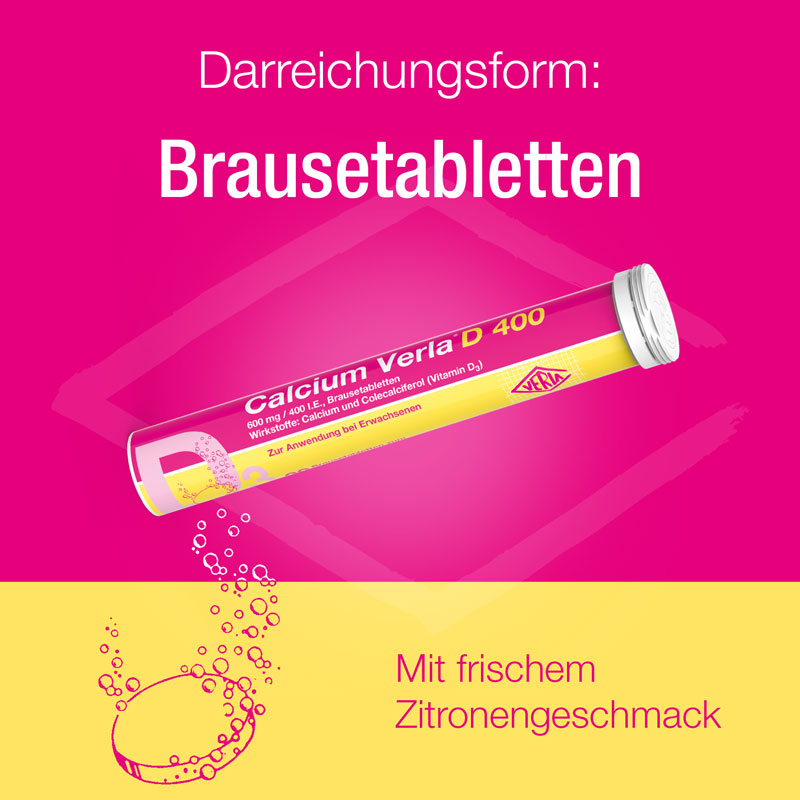 Calcium Verla D 400 20 St Brausetabletten