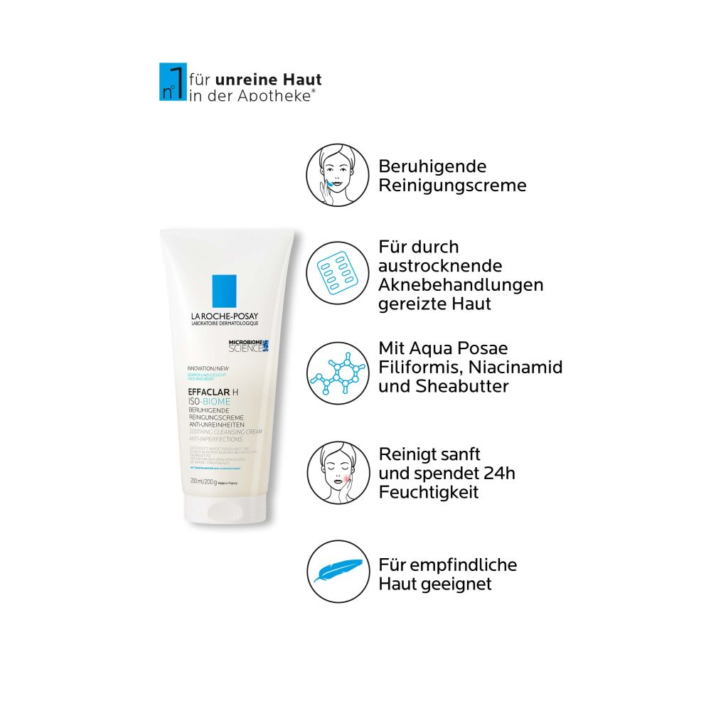 LA ROCHE-POSAY EFFACLAR H ISO-BIOME REINIGUNGSCREME 200 ml Creme