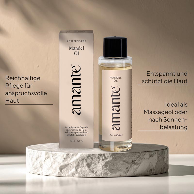 Mandelöl 100% Rein Hautpflegeöl Amante 100 ml Öl