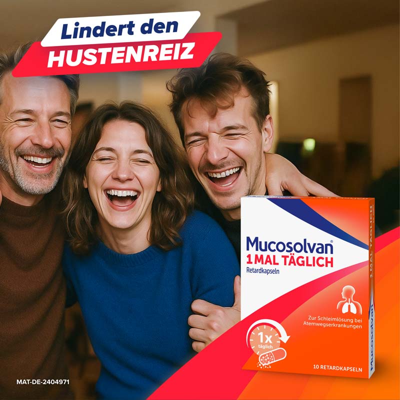 MUCOSOLVAN 1x täglich Retardkapseln Schleimlöser  10 St Retard-Kapseln