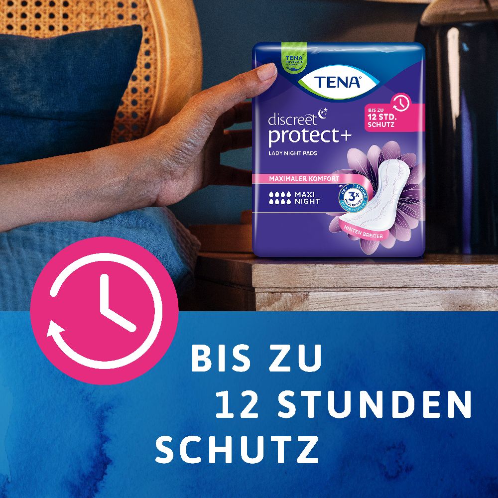 TENA LADY discreet MAXI NIGHT Inkontinenz Einlagen 6X12 St