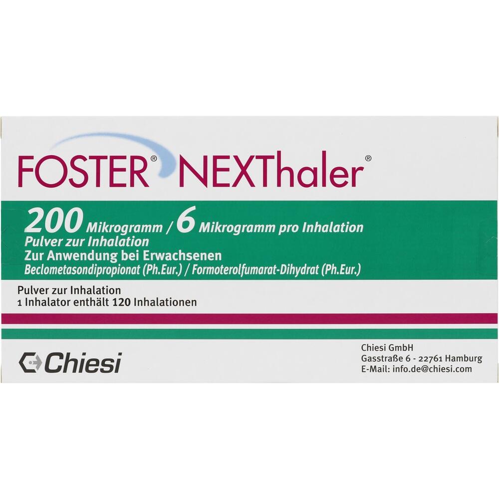FOSTER NEXThaler 200/6 µg 120 ED Inhalationspulver 1 St Inhalationspulver