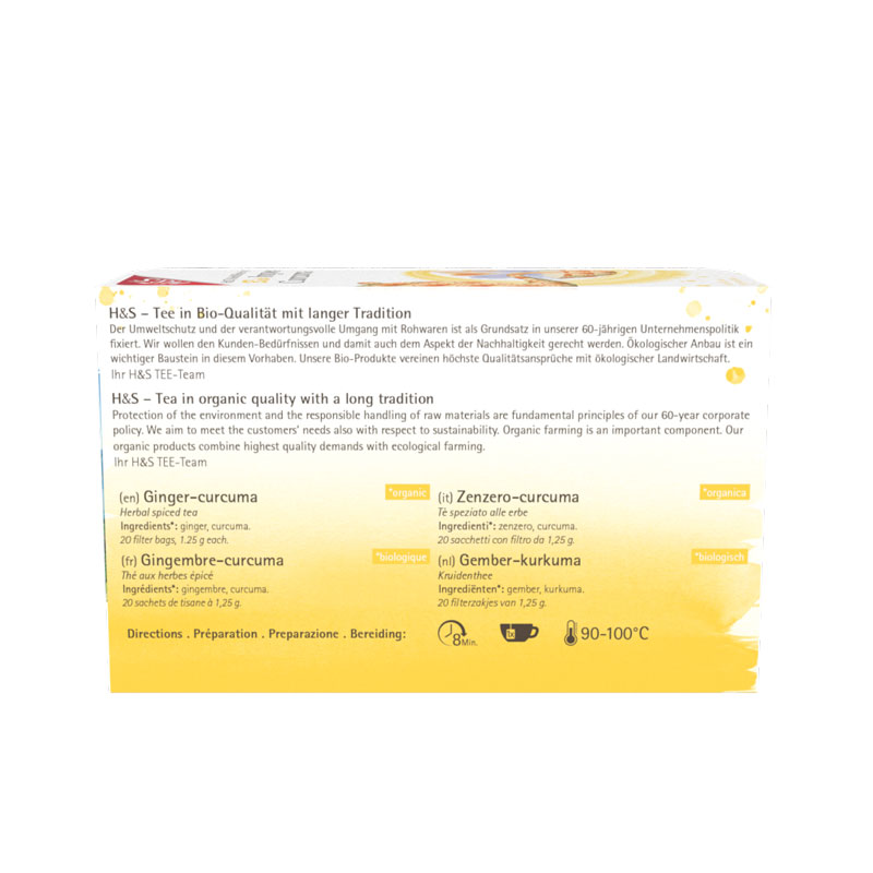 H&S Wohlfühltee Ingwer - Curcuma 20X1.25 g Filterbeutel
