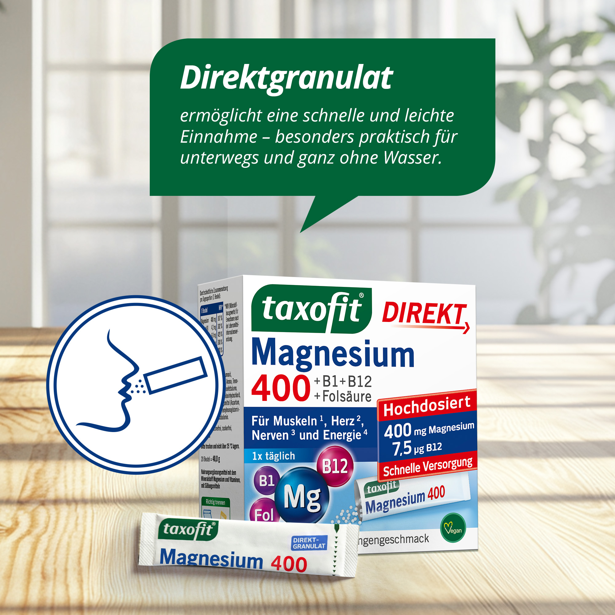 taxofit DIREKT Magnesium 400 20 St Granulat