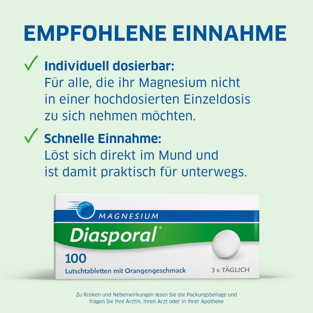 MAGNESIUM Diasporal 100  50 St Lutschtabletten