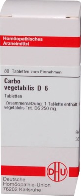 CARBO VEGETABILIS D 6 Tabletten 80 St Tabletten