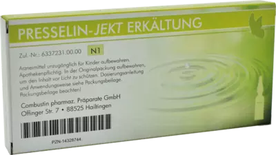 COMBUSTIN Presselin-Jekt Erkältung Ampullen 10X1 ml Ampullen