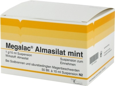 Megalac Almasilat mint Beutel 50X10 ml Suspension