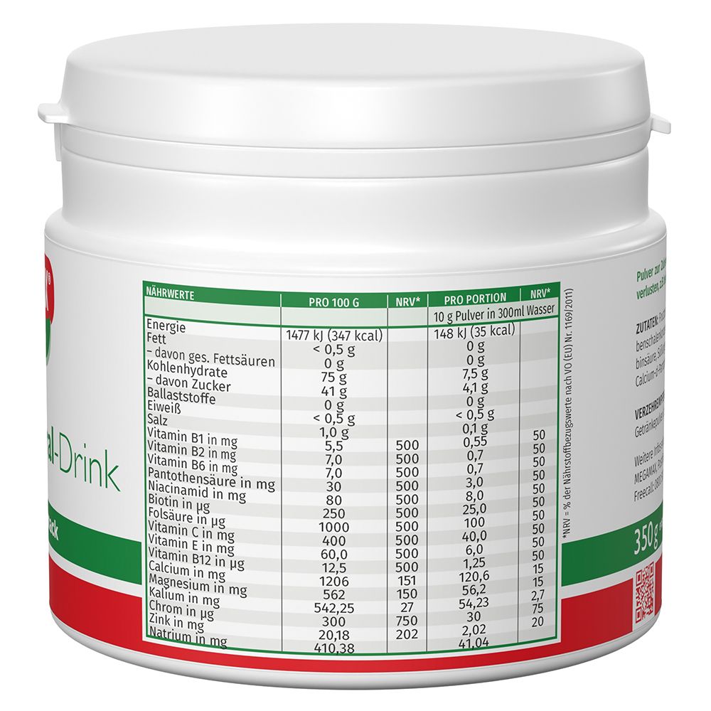 MEGAMAX Vita Mineral Drink Kirsche Pulver 350 g Pulver