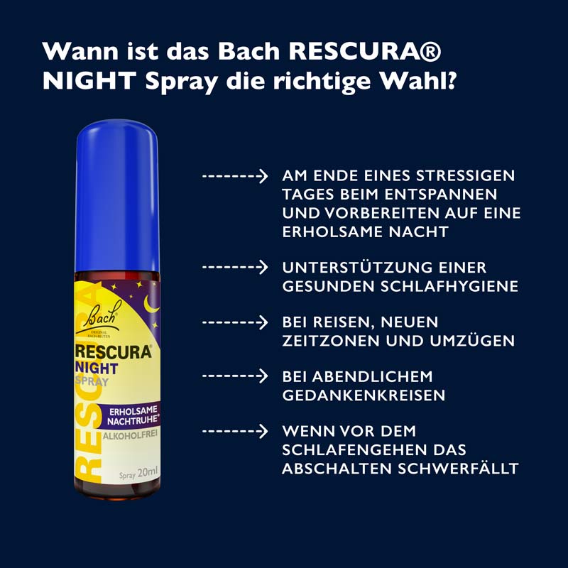 Bach RESCURA NIGHT SPRAY ALKOHOLFREI 20 ml Spray