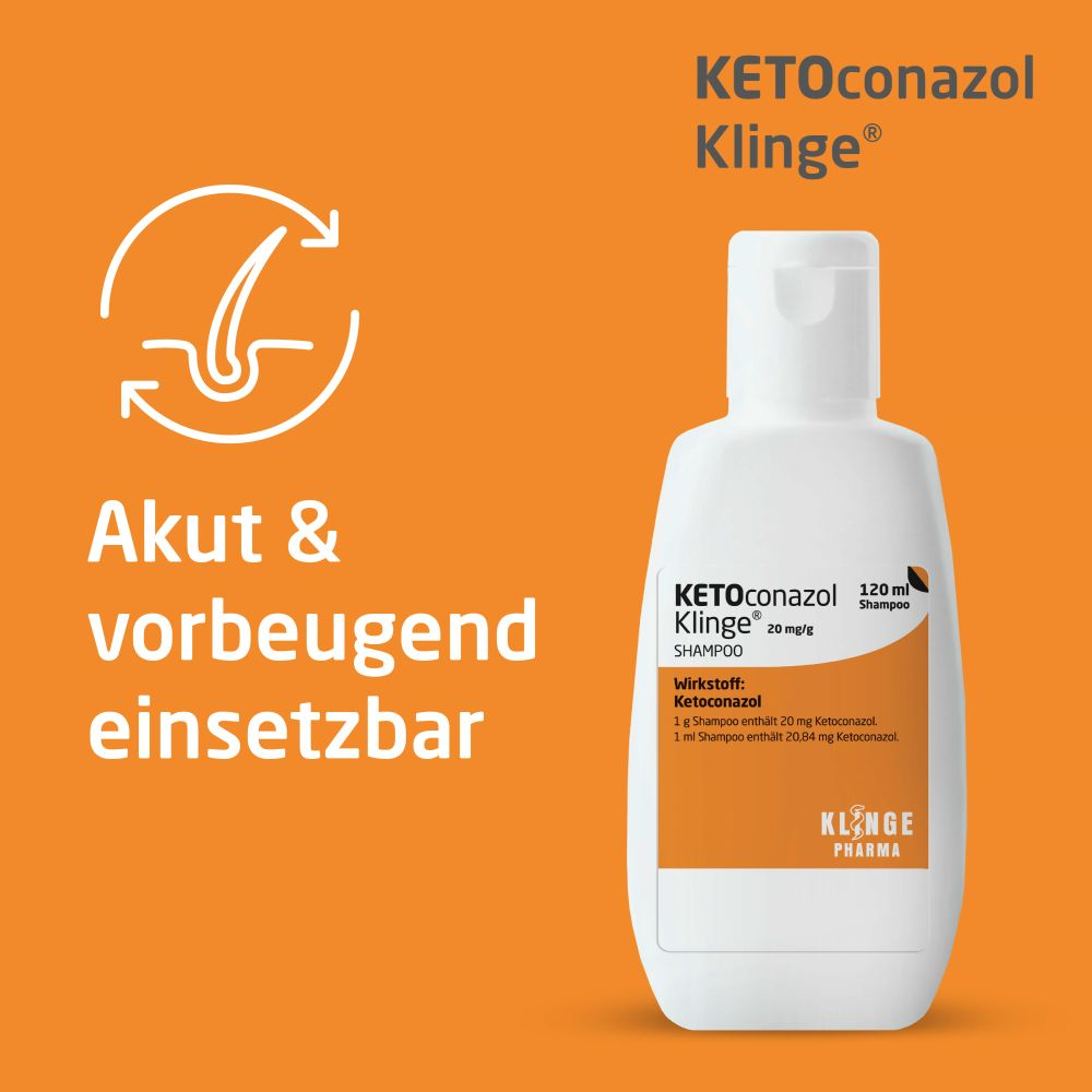 KETOconazol Klinge 20 mg/g 120 ml Shampoo
