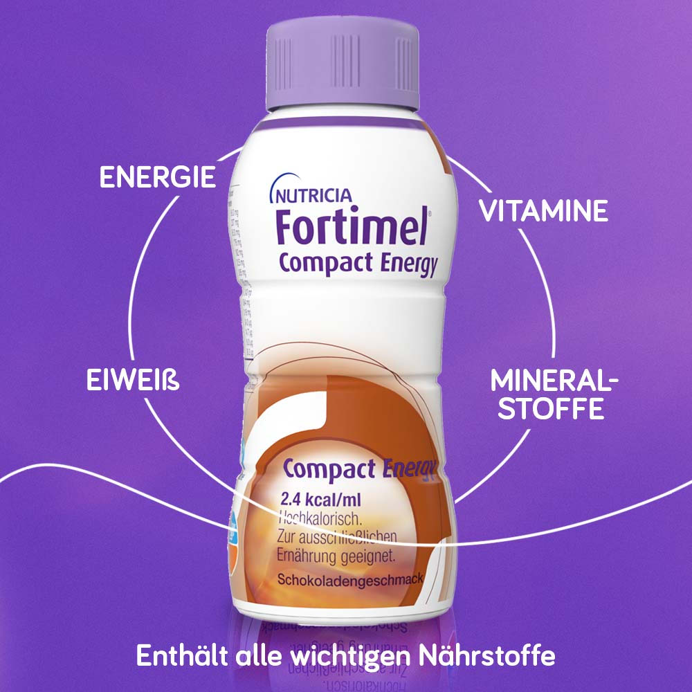 Fortimel Compact Energy  Trinknahrung Schokolade 8X4X300 ml Flüssigkeit
