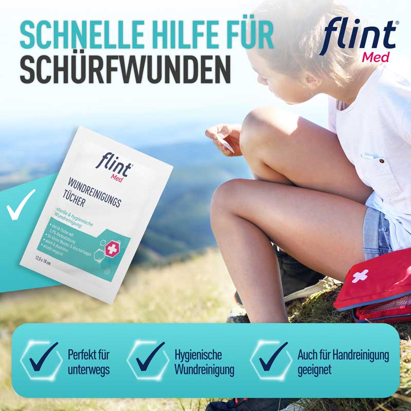 flint Med WUNDREINIGUNGS TÜCHER  20 St Tücher