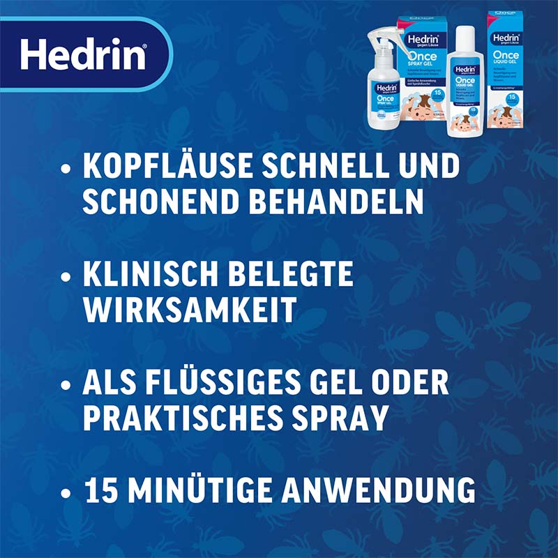 HEDRIN ONCE SPRAY GEL + Protect & Go Spray 1 St Sparset