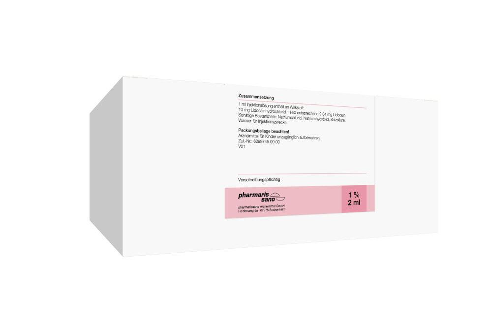 Lidocain pharmarissano 1% Ampulle 2ml 100X2 ml Injektionslösung