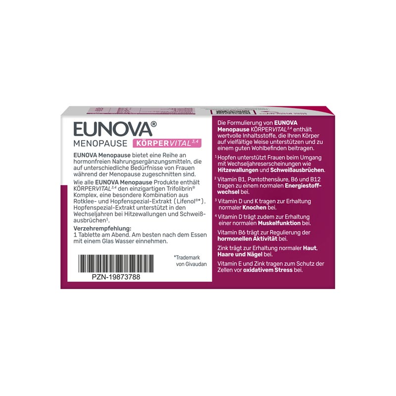 EUNOVA MENOPAUSE KÖRPER VITAL 30 St Tabletten