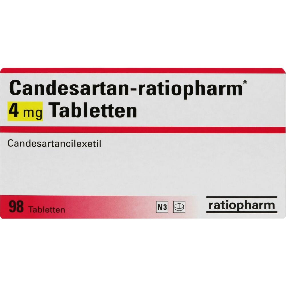 Candesartan-ratiopharm 4mg 98 St Tabletten