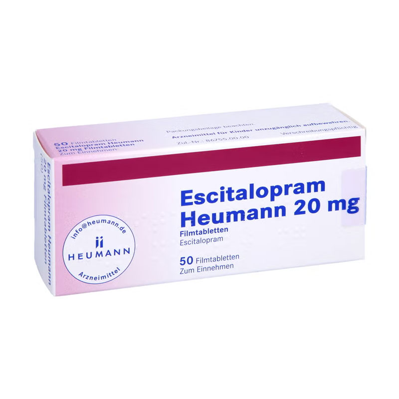Escitalopram Heumann 20mg 50 St Filmtabletten