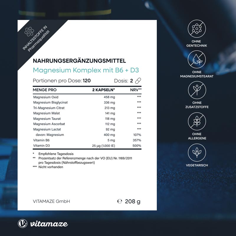 vitamaze MAGNESIUM 7in1 COMPLEX 240 St Kapseln