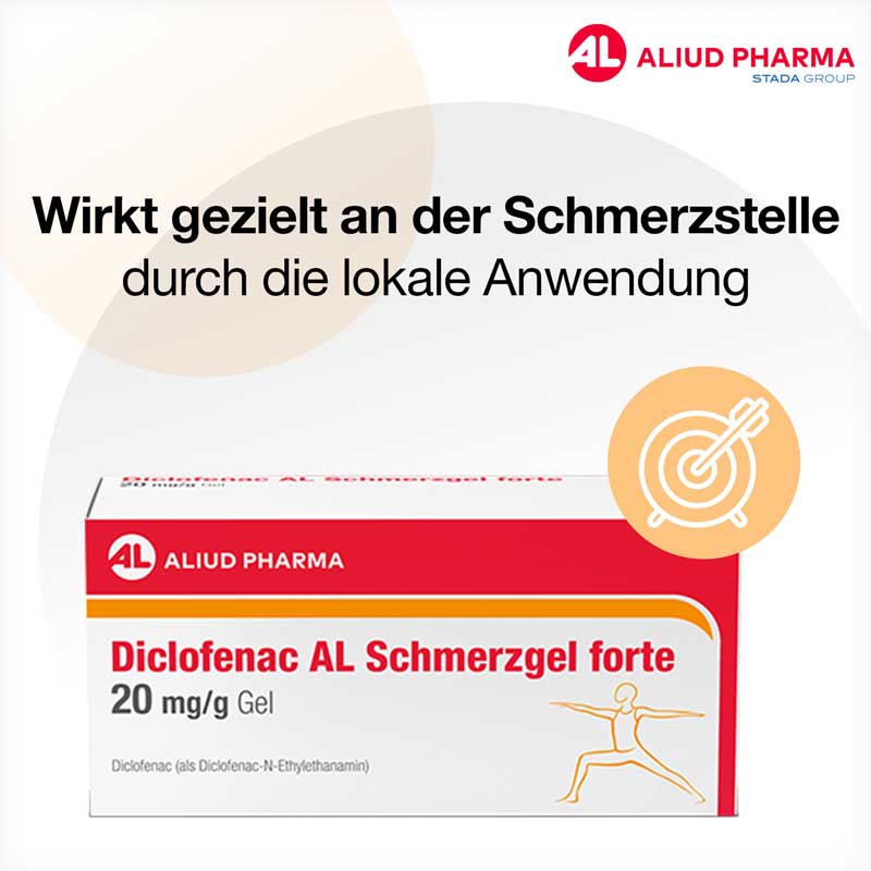 Diclofenac AL Schmerzgel forte 20 mg / g bei akutem Bewegungsschmerz nach stumpfem Trauma