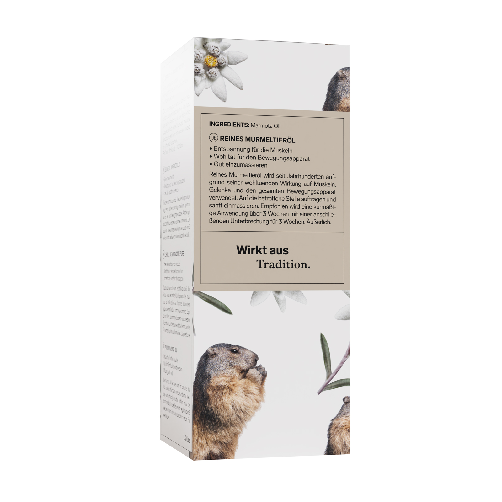 TIROLER MURMELIN Öl 100% reines Murmeltieröl 100 ml Öl