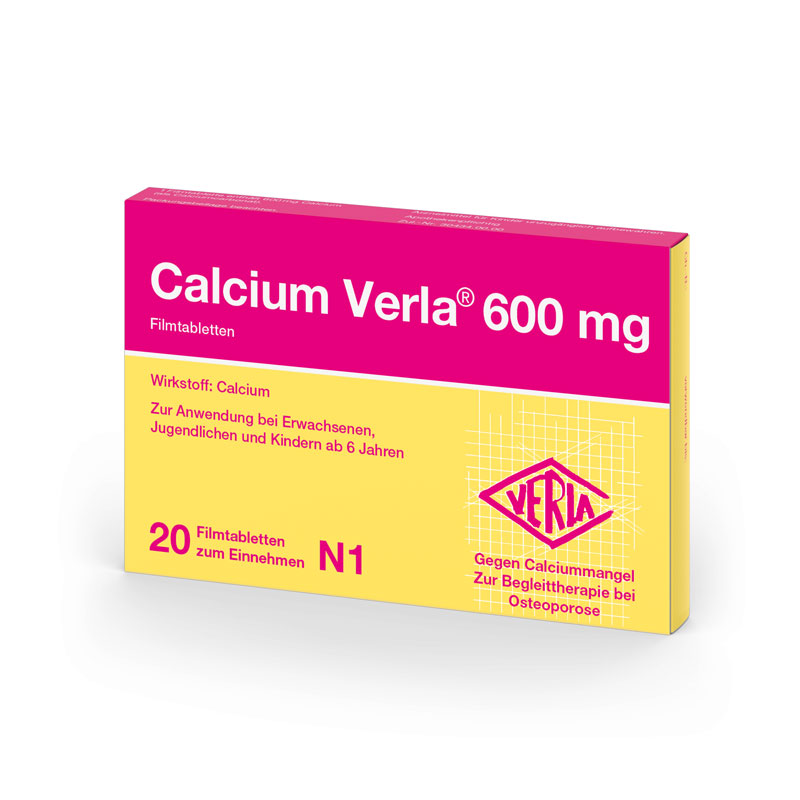 Calcium Verla 600mg 20 St Filmtabletten
