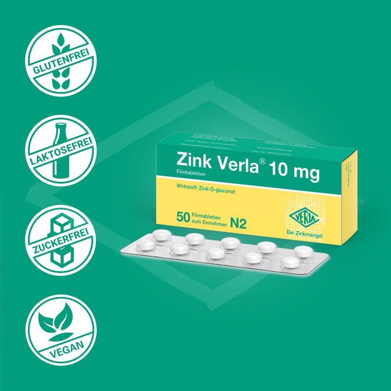 Zink Verla 10mg 50 St Filmtabletten