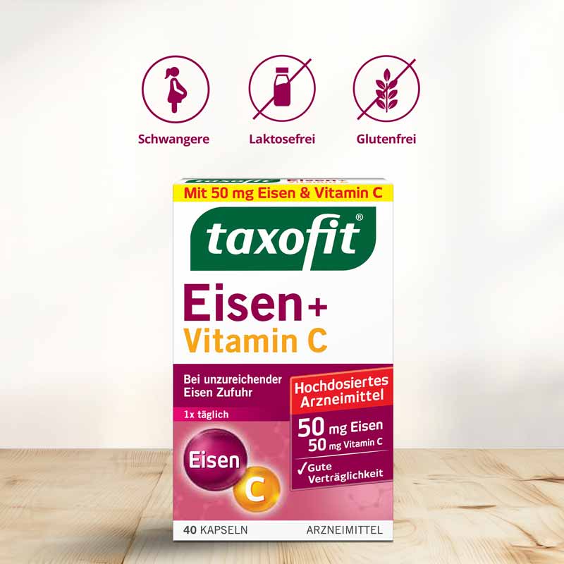 taxofit Eisen + Vitamin C 40 St Kapseln
