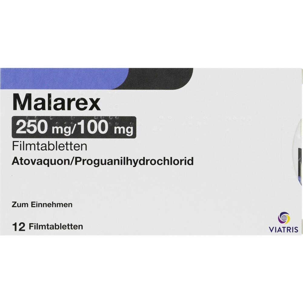 Malarex 250mg/100mg 12 St Filmtabletten