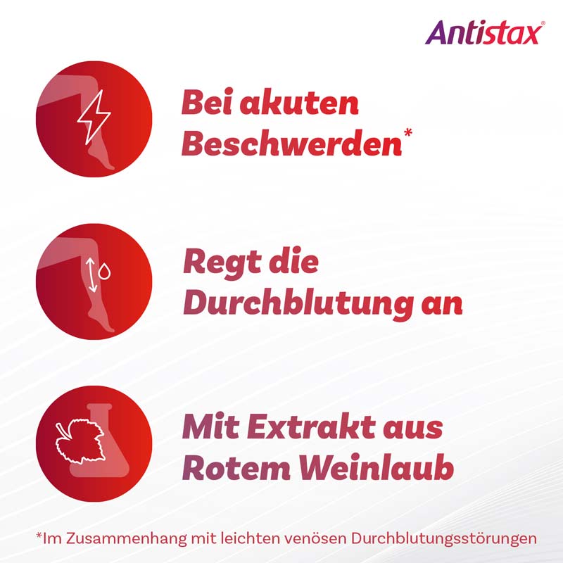 Antistax Venencreme, bei müden, schweren Beinen, Venenschwäche & Krampfadern 50 g Creme