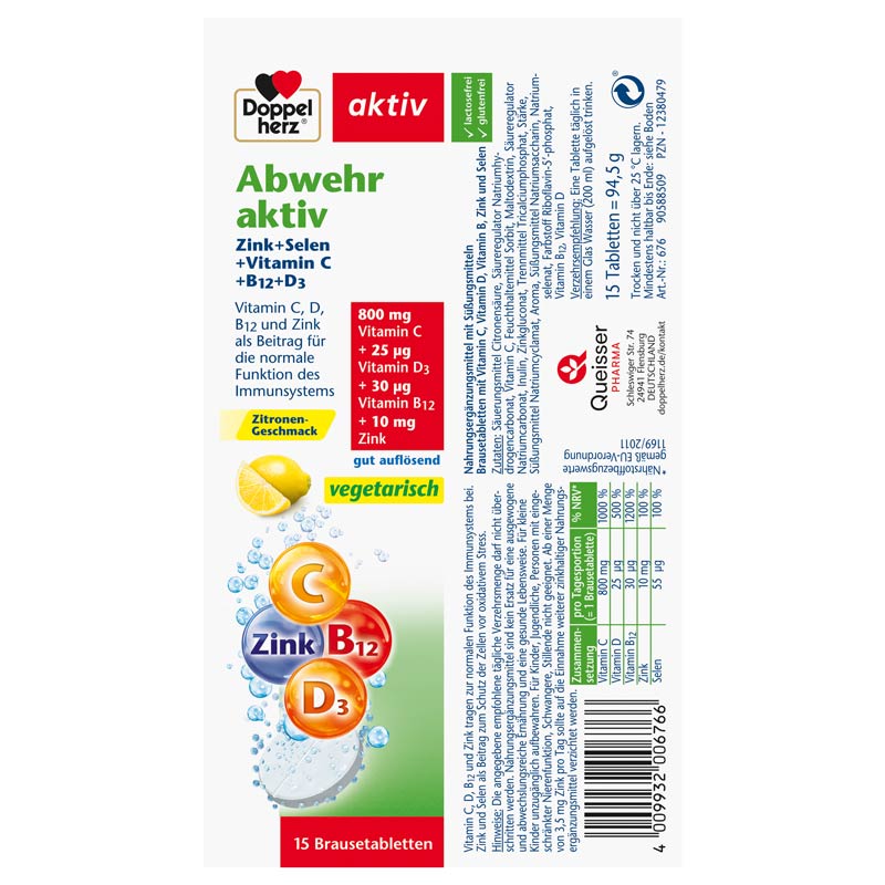 Doppelherz Abwehr aktiv 15 St Brausetabletten