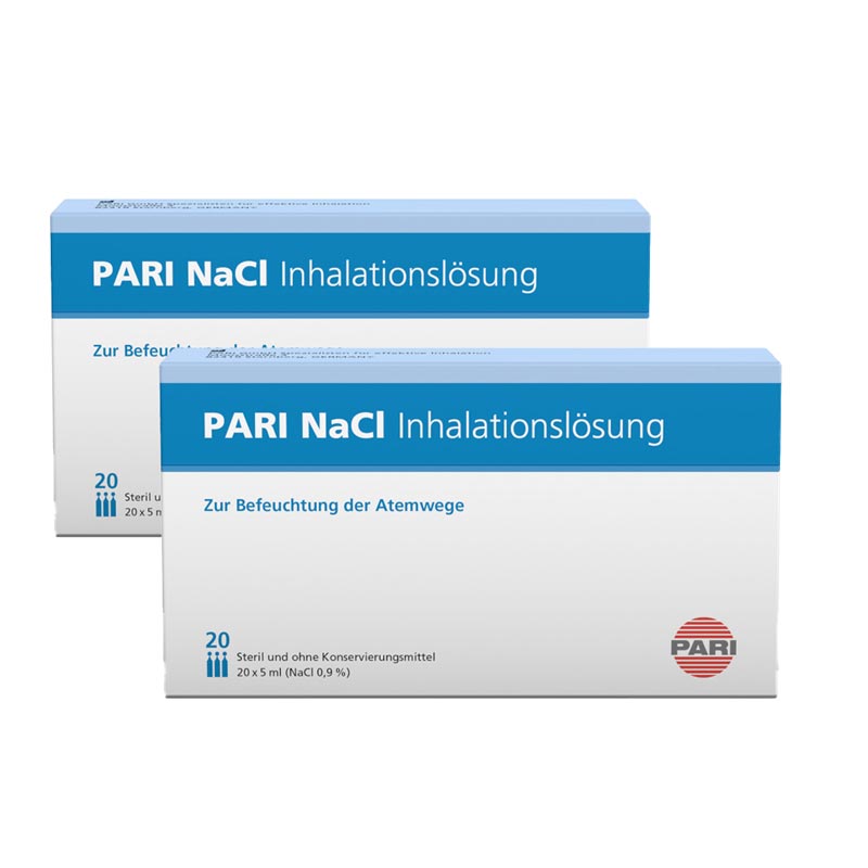 PARI Kochsalzlösung zum Inhalieren  Doppelpack 2X20X5 ml Ampullen