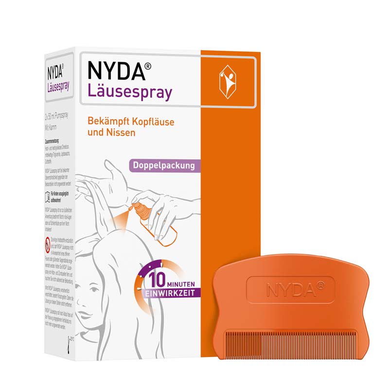 NYDA Läusespray gegen Kopfläuse & Nissen 2X50 ml Pumplösung
