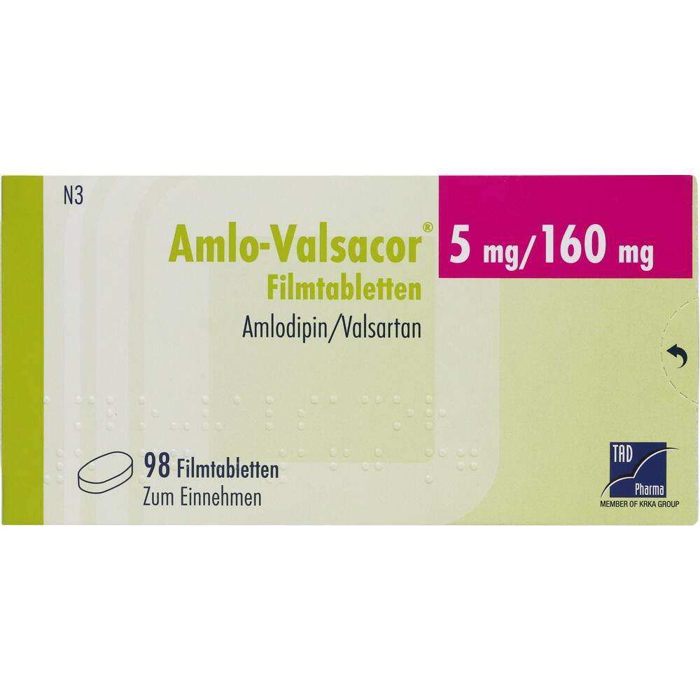 Amlo-Valsacor 5 mg/160 mg 98 St Filmtabletten