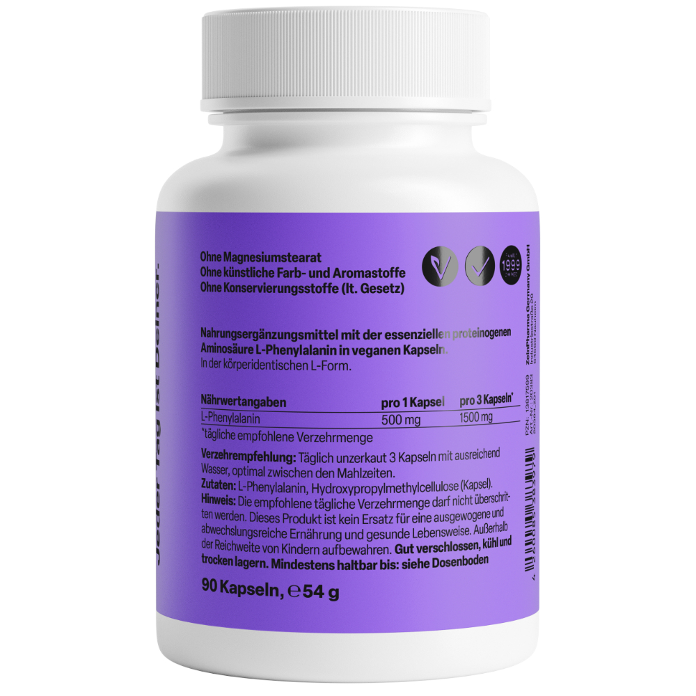 Zein Pharma L-Phenylalanin 500 mg 90 St Kapseln