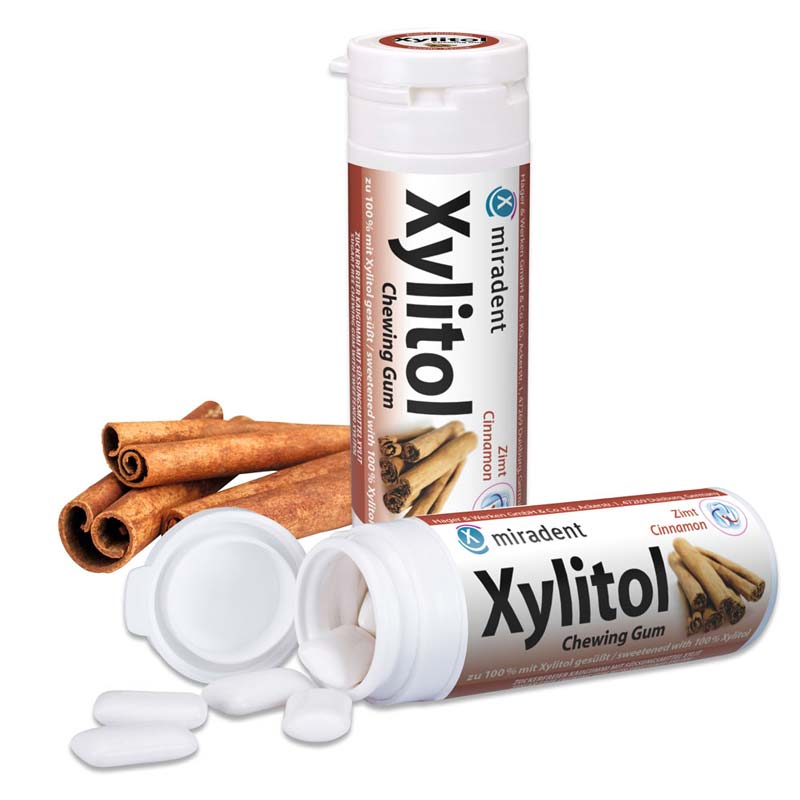 miradent Xylitol Chewing Gum Zimt 30 St Kaugummi